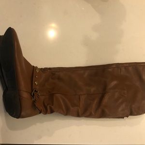 Tan over the knee boots